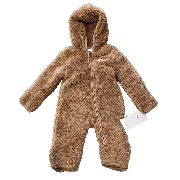 Nike Baby Boys Hooded One-Piece Outerwear Sherpa Coverall Size 6 months - Picture 1 of 4